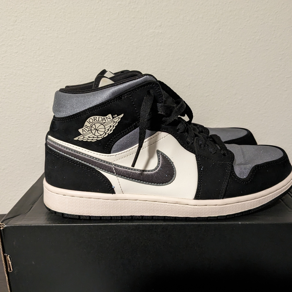 Air Jordan Black, Silver And White  Sneakers